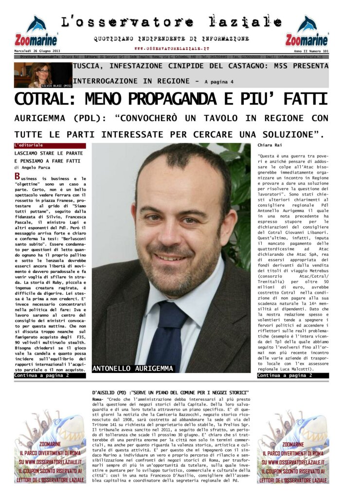 L'osservatore d'Italia edizione del 26 Giugno 2013